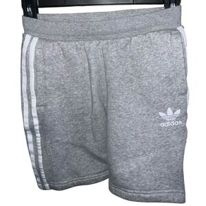 Adidas Heather Gray Shorts with White Accents